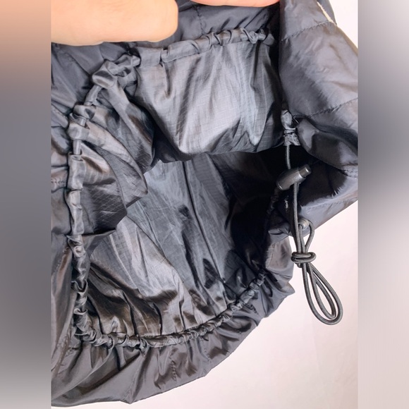 Diesel black nylon bubble hem parachute skirt S Drawstring Skirt with pockets - Picture 5 of 9